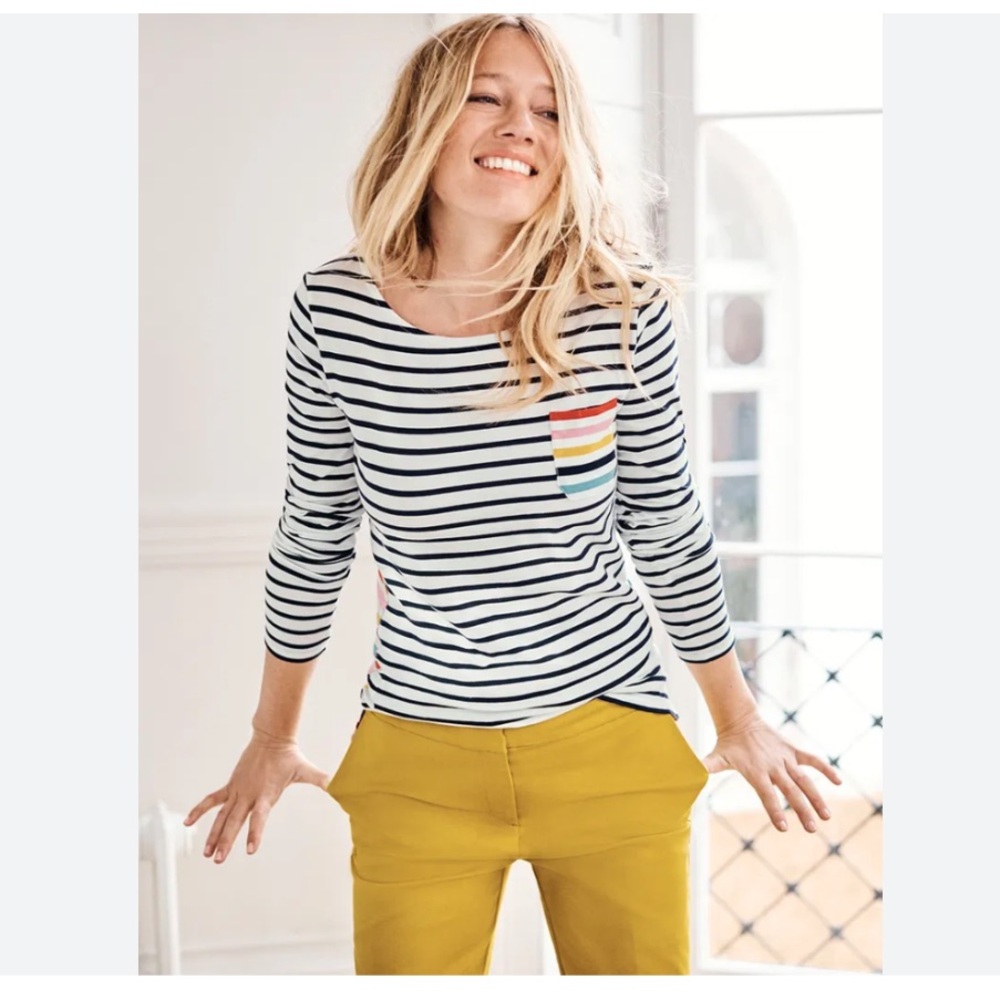 Boden Stripes Ahead of the rest Long Sleeve T-Shirt - Picture 4 of 4